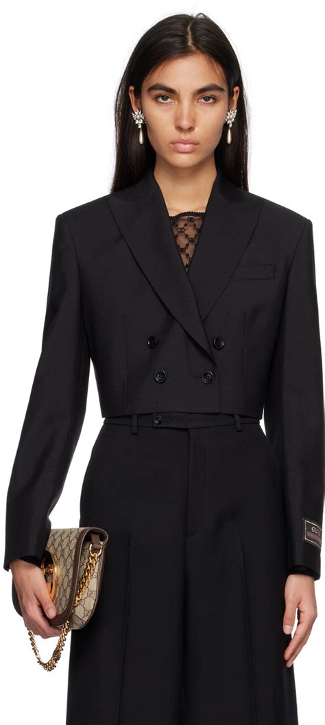 gucci logo blazer womens|Gucci ladies blazer.